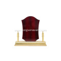 dubai shield wooden metal award trophy with  gift box